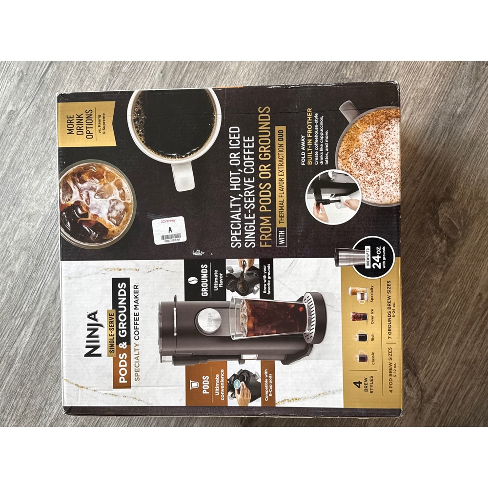 Ninja Espresso and Coffee Barista System Black CFN601 Single Serve Brewer